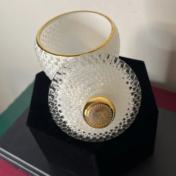 VTG 1980's White Glass Double Wall Vanity Jar with Lid - Picture 2 of 6